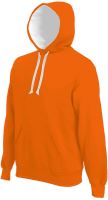 MEN'S CONTRAST Kapucnis felső SWEATSHIRT Orange/White